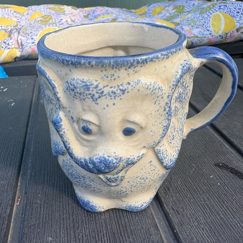 Blue and Cream Elephant Mug